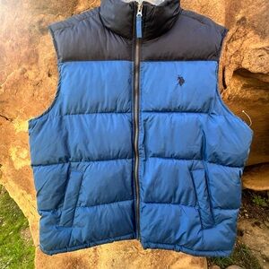 U.S. Polo Assn. Black and Blue Puffer Vest